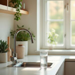 Vaso de agua conseguido gracias al sistema de filtración de agua domestico